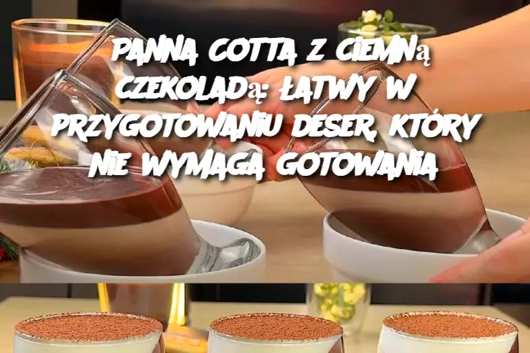 Panna Cotta z ciemną czekoladą: łatwy w przygotowaniu deser, który nie wymaga gotowania