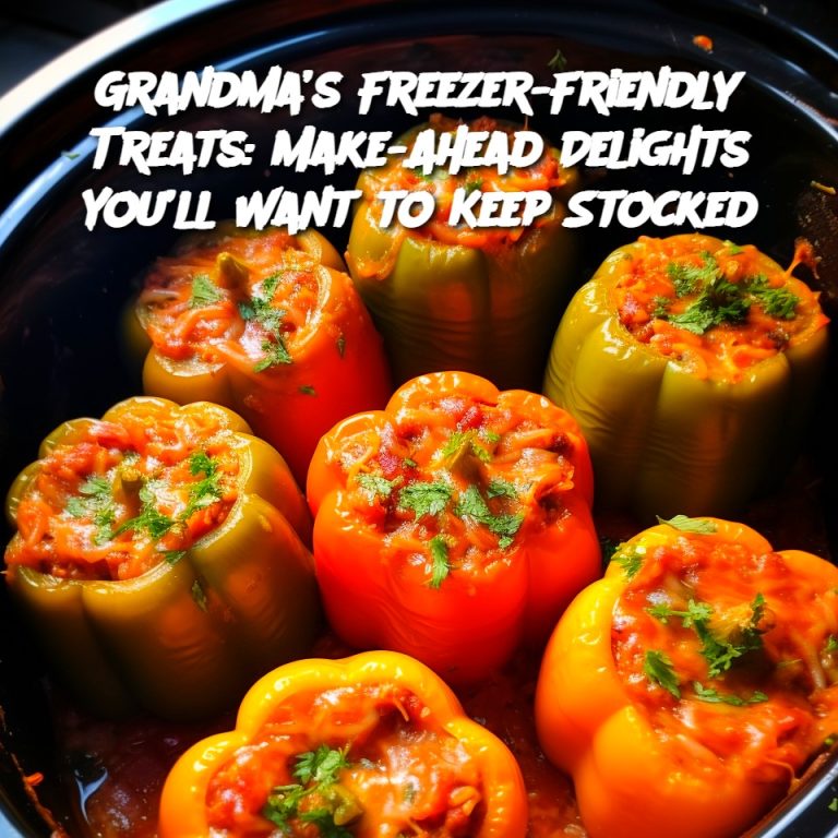 Grandma’s Freezer-Friendly Treats: Make-Ahead Delights You’ll Want to Keep Stocked