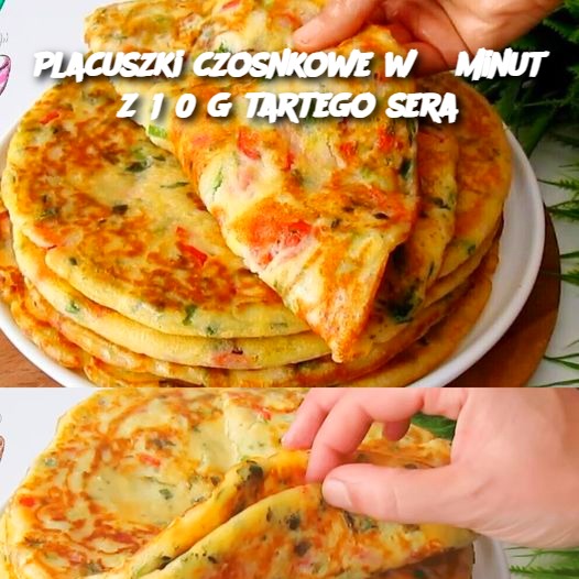 Placuszki czosnkowe w 5 minut z 150 g tartego sera