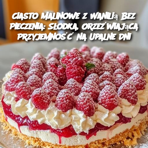 Ciasto Malinowe z Wanilią Bez Pieczenia: Słodka, Orzeźwiająca Przyjemność na Upalne Dni