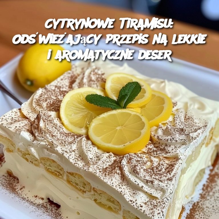 Cytrynowe Tiramisu: Odświeżający przepis na lekki i aromatyczny deser