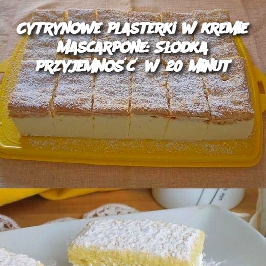 Cytrynowe plasterki w kremie mascarpone: Słodka przyjemność w 20 minut