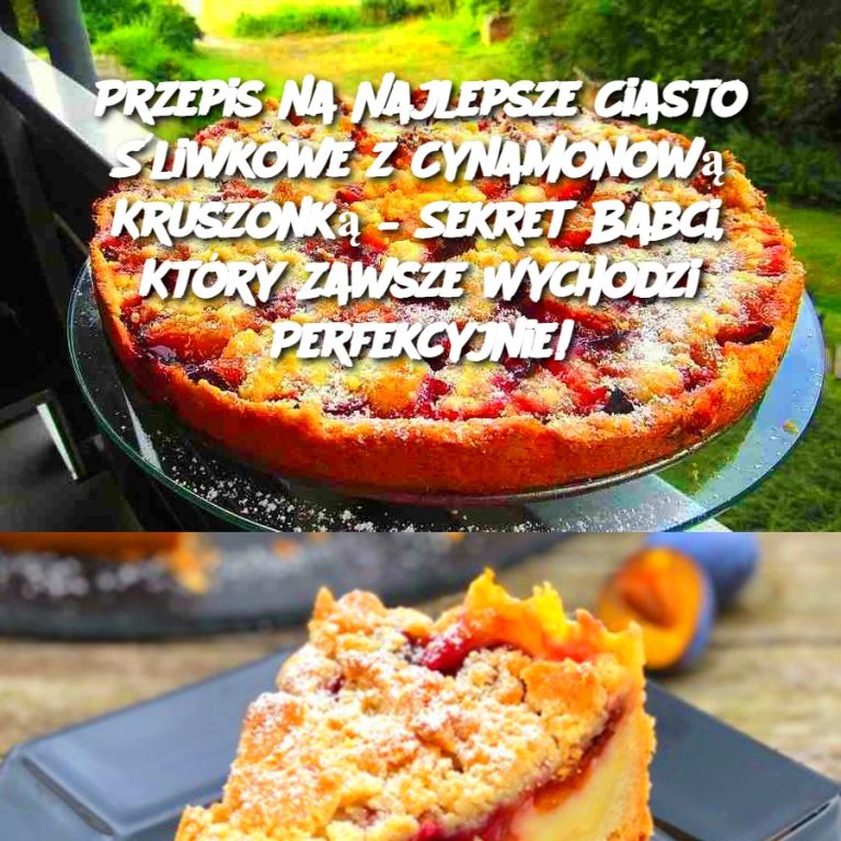 Najlepsze Ciasto Śliwkowe z Cynamonową Kruszonką – Sekret Babci, Który Zawsze Wychodzi Perfekcyjnie!