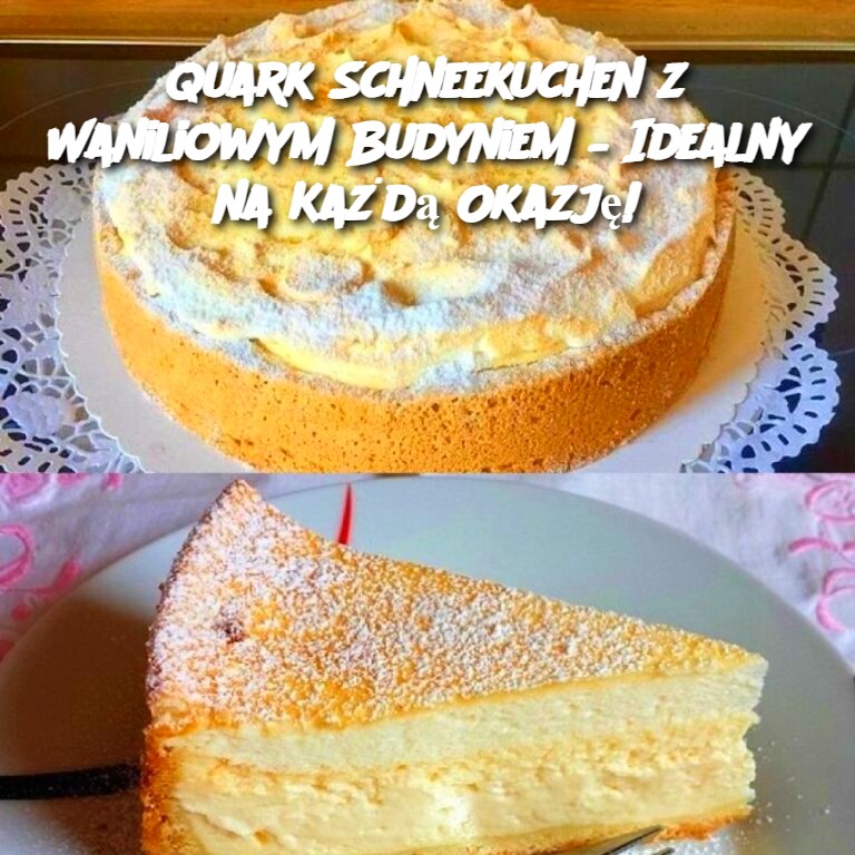 Quark Schneekuchen z Waniliowym Budyniem – Idealny na Każdą Okazję!