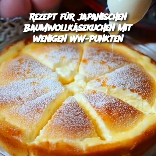 Rezept für japanischen Baumwollkäsekuchen mit wenigen WW-Punkten