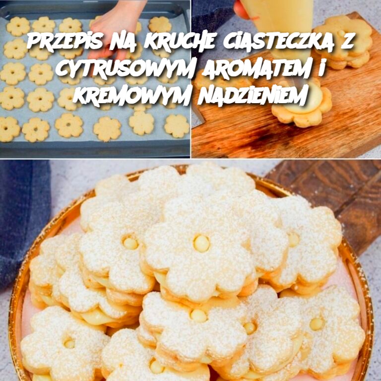 Kruche ciasteczka z cytrusowym aromatem i kremowym nadzieniem to prawdziwa uczta dla podniebienia.