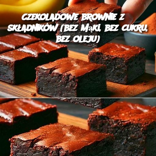 Czekoladowe Brownie z 3 Składników (Bez Mąki, Bez Cukru, Bez Oleju)