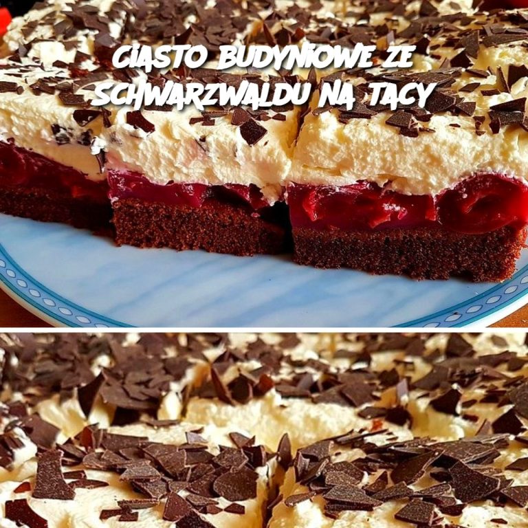 Ciasto Budyniowe ze Schwarzwaldu na Tacy