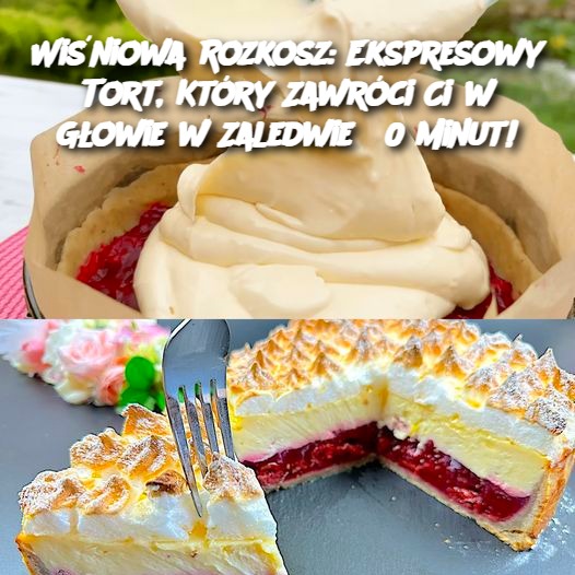 Wiśniowa Rozkosz: Ekspresowy Tort, Który Zawróci Ci w Głowie w Zaledwie 30 Minut!