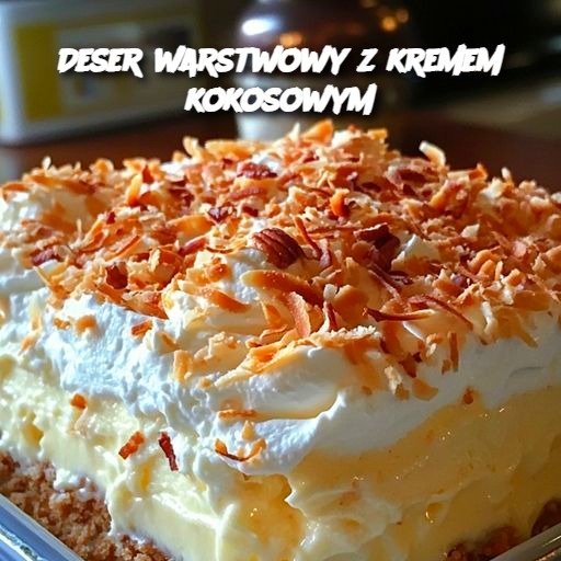 Deser warstwowy z kremem kokosowym