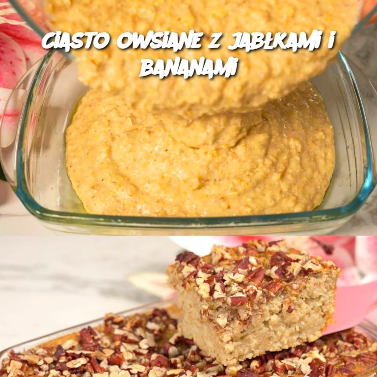 Ciasto owsiane z jabłkami i bananami