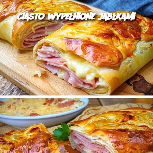 Ekspresowy strudel z ciasta francuskiego z szynką i serem – Pyszna przekąska w 10 minut!