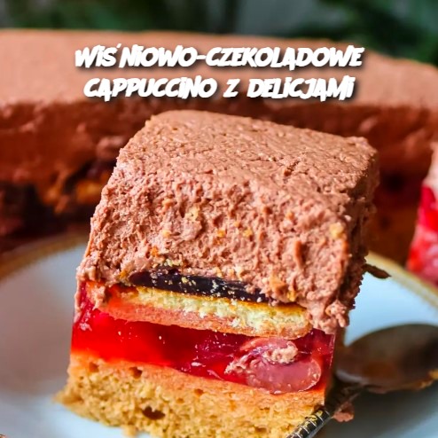 Wiśniowo-czekoladowe cappuccino z delicjami