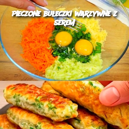 Pieczone bułeczki warzywne z serem