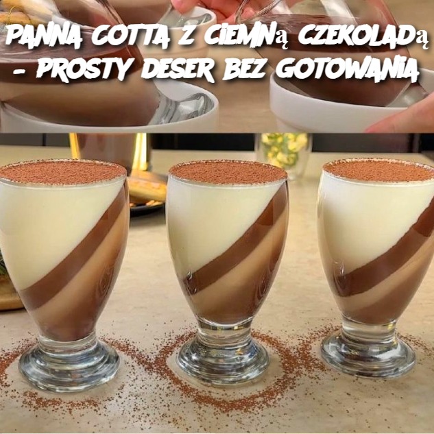 Panna Cotta z Ciemną Czekoladą – Prosty Deser Bez Gotowania