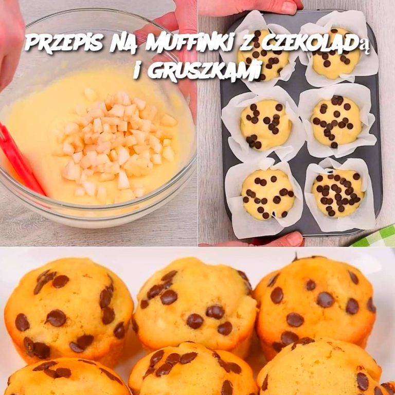 Muffinki z Czekoladą i Gruszkami – Wyjątkowy Deser na Każdą Okazję 🍫🍐