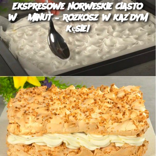 Ekspresowe norweskie ciasto w 5 minut – Rozkosz w każdym kęsie! 🍰