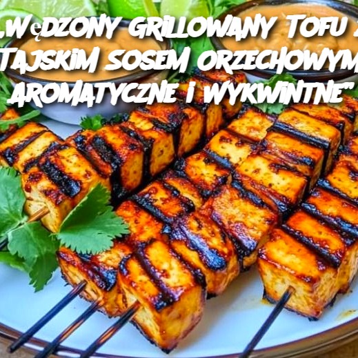 Wędzony Grillowany Tofu z Tajskim Sosem Orzechowym: Aromatyczne i Wykwintne