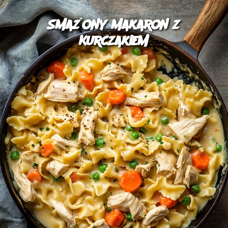 Smażony Makaron z Kurczakiem – Pyszne i Szybkie Danie na Obiad 🍜