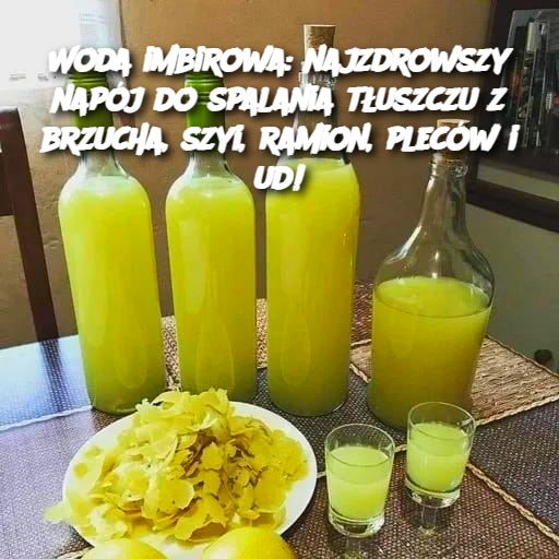 Woda Imbirowa: Najzdrowszy Napój do Spalania Tłuszczu z Brzucha, Szyi, Ramion, Pleców i Ud!