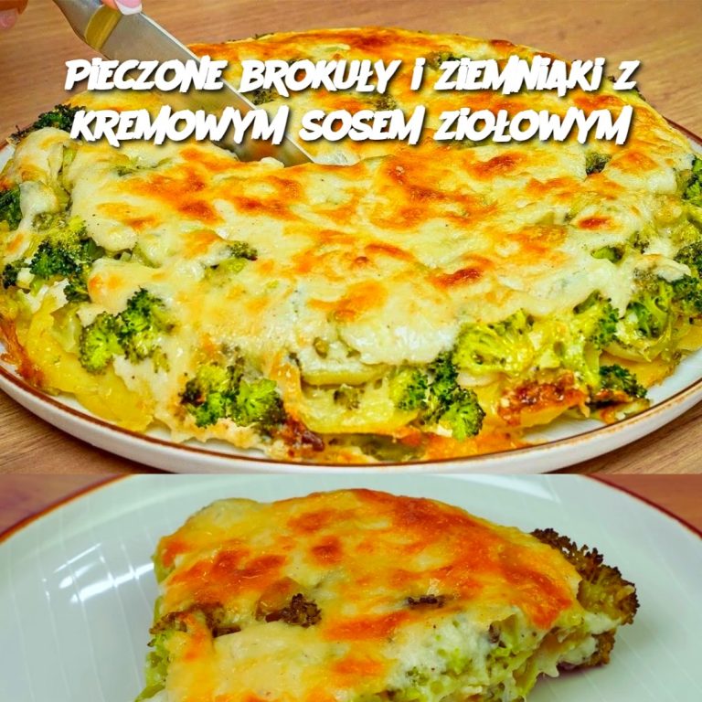 Pieczone Brokuły i Ziemniaki z Kremowym Sosem Ziołowym