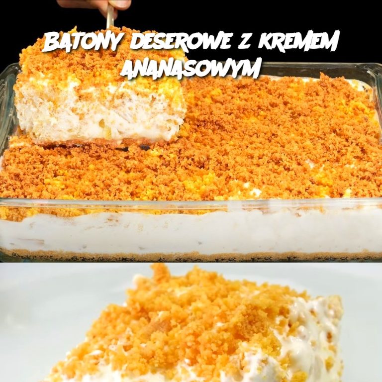 Batony deserowe z kremem ananasowym