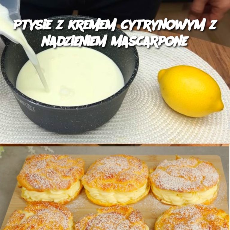 Ptysie z kremem cytrynowym z nadzieniem mascarpone