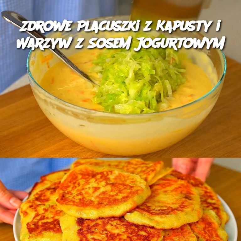 Zdrowe Placuszki z Kapusty i Warzyw z Sosem Jogurtowym