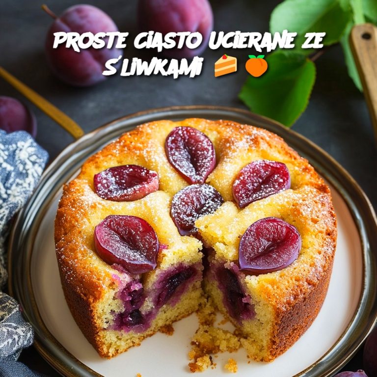 Proste Ciasto Ucierane ze Śliwkami 🍰🍑