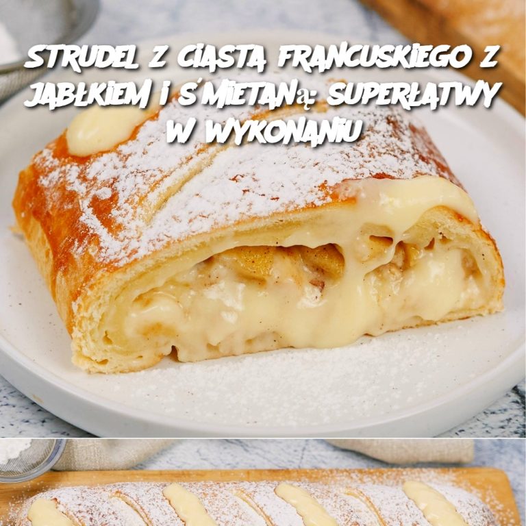 Strudel z ciasta francuskiego z jabłkiem i śmietaną: Superłatwy w wykonaniu 🍎🥐