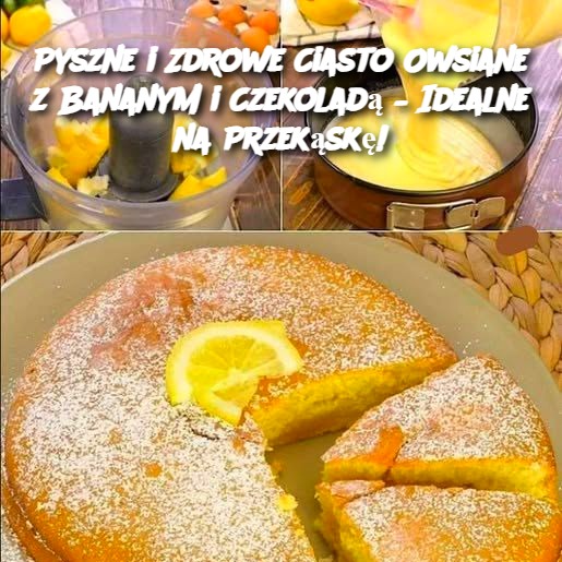 Pyszne i Zdrowe Ciasto Owsiane z Bananym i Czekoladą – Idealne na Przekąskę! 🍌🍫