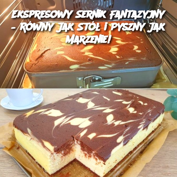 Ekspresowy Sernik Fantazyjny – Równy Jak Stół i Pyszny Jak Marzenie!