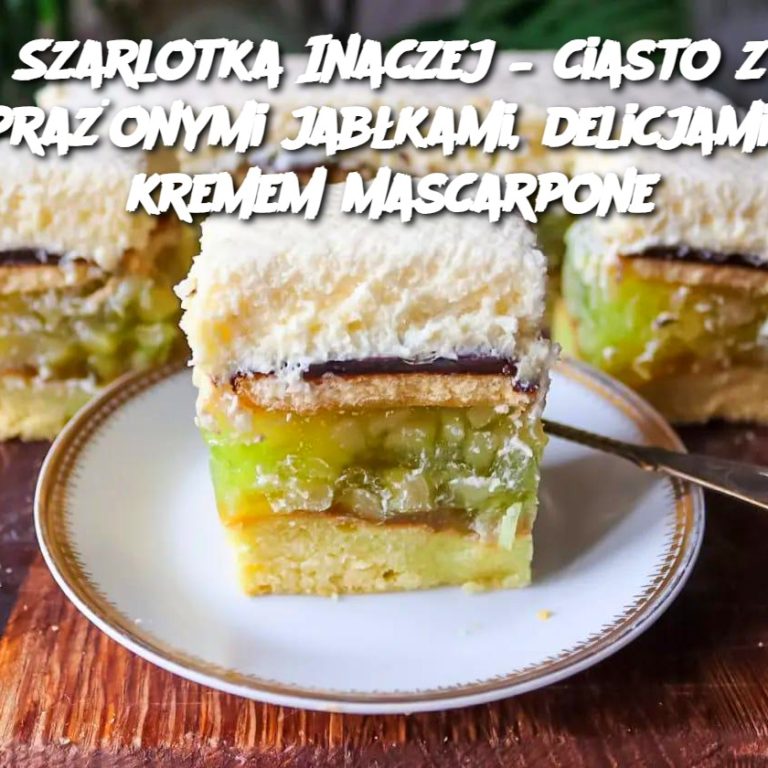 Szarlotka Inaczej – Ciasto z Prażonymi Jabłkami, Delicjami i Kremem Mascarpone 🍏🍰