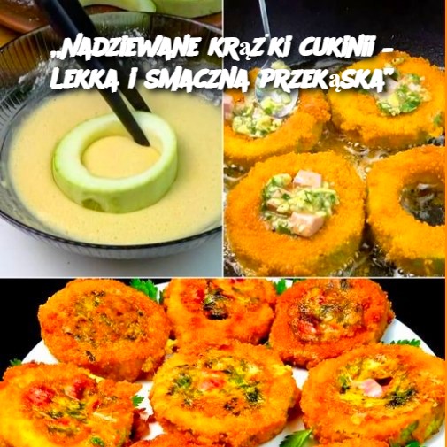 Nadziewane krążki cukinii – Lekka i smaczna przekąska 🍴