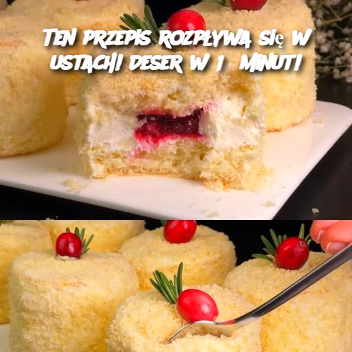 Ten przepis rozpływa się w ustach! Deser w 15 minut! 🍰✨