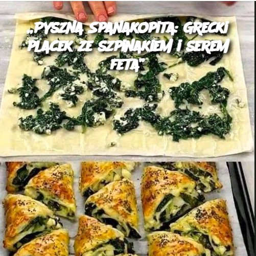 Pyszna Spanakopita: Grecki placek ze szpinakiem i serem feta