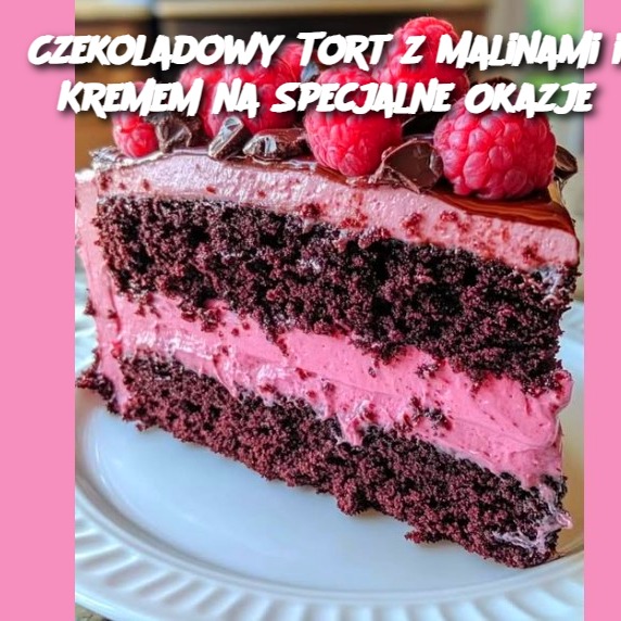 Czekoladowy Tort z Malinami i Kremem na Specjalne Okazje 🎂✨