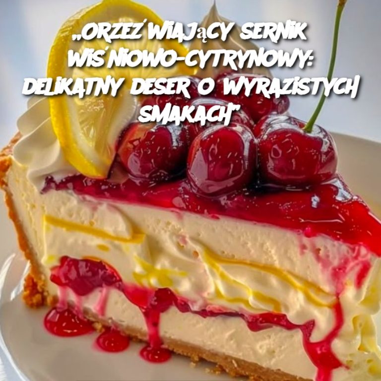 Orzeźwiający sernik wiśniowo-cytrynowy: delikatny deser o wyrazistych smakach