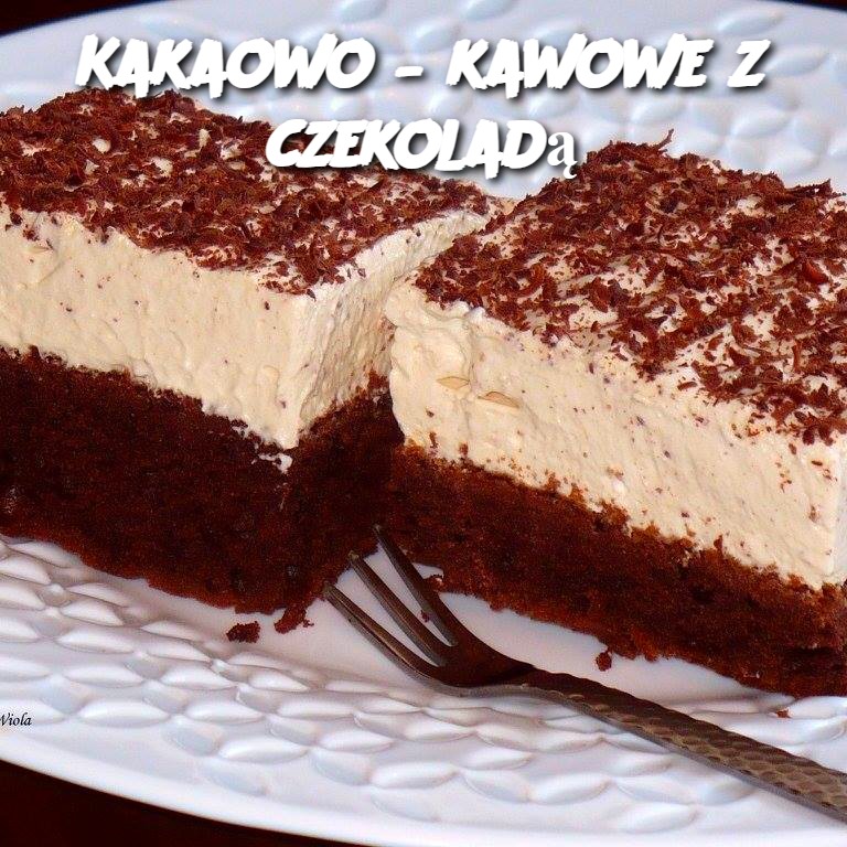 Kakaowo-kawowe ciasto z czekoladą 🍫☕