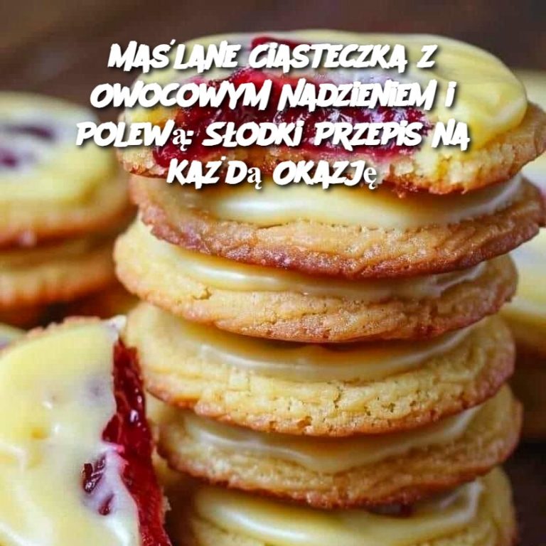 Maślane Ciasteczka z Owocowym Nadzieniem i Polewą: Słodki Przepis na Każdą Okazję 🍪