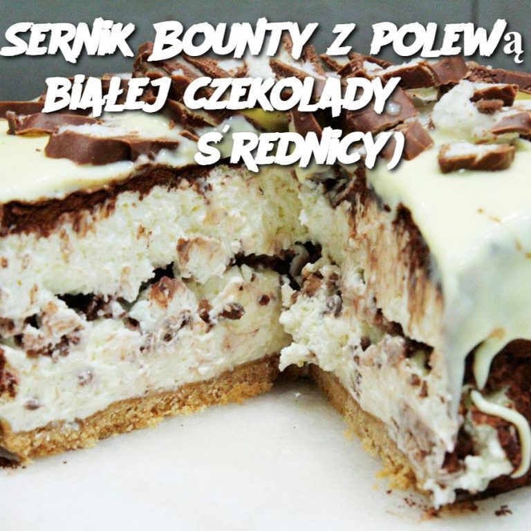 Sernik Bounty z Polewą z Białej Czekolady (20-22 cm w średnicy)