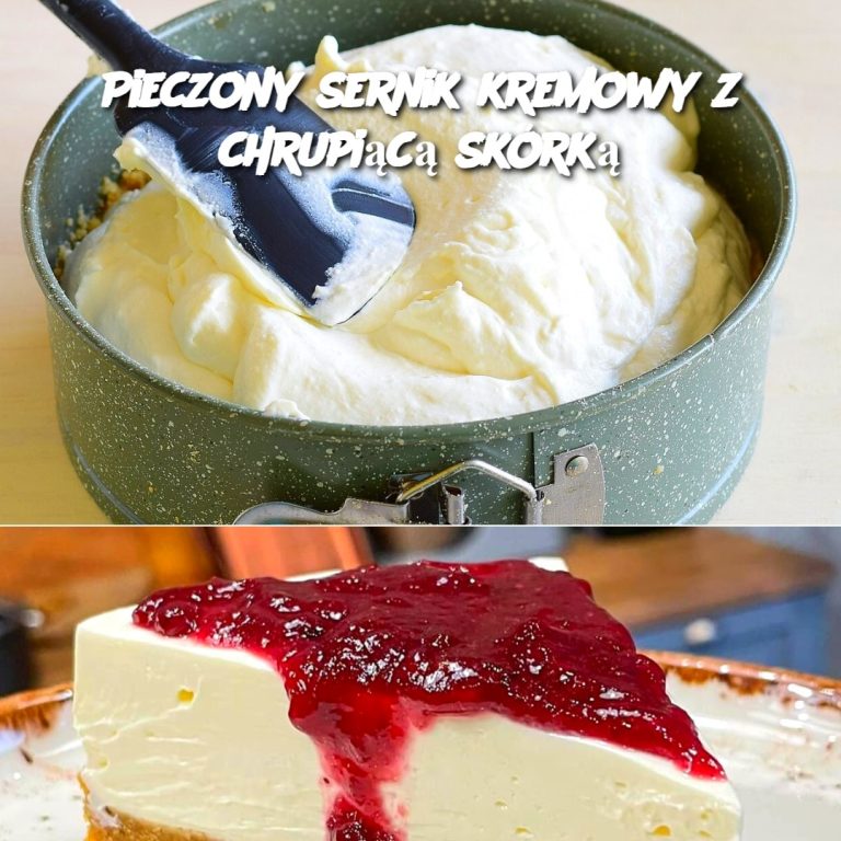 Pieczony Sernik Kremowy z Chrupiącą Skórką 🍰