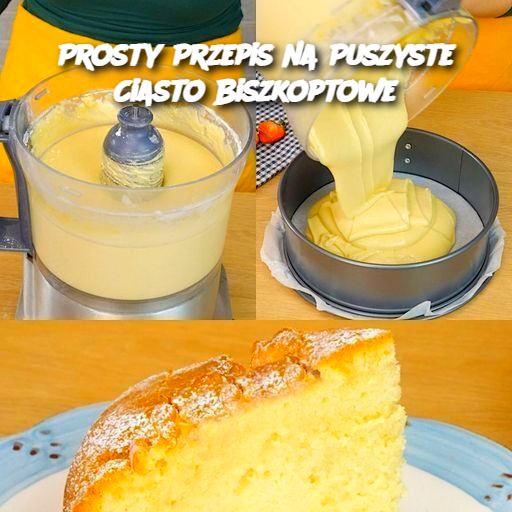 Prosty Przepis na Puszyste Ciasto Biszkoptowe 🍰