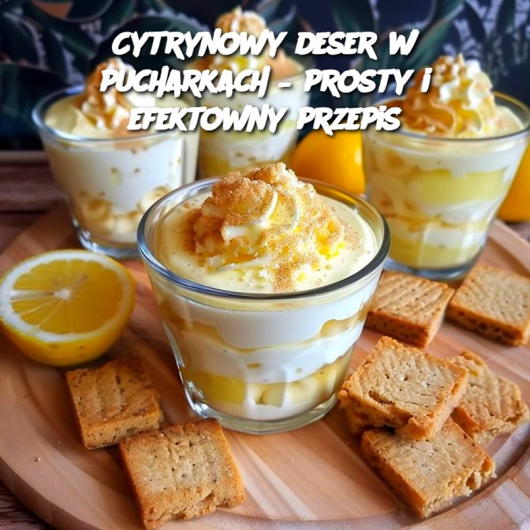 Cytrynowy deser w pucharkach – prosty i efektowny przepis 🍋✨