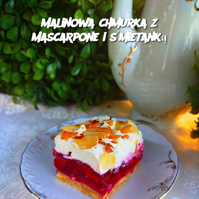 Malinowa Chmurka z Mascarpone i Śmietanką