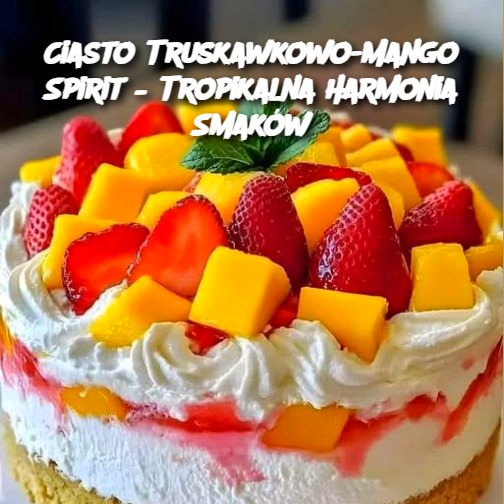 Ciasto Truskawkowo-Mango Spirit – Tropikalna Harmonia Smaków 🍓🥭