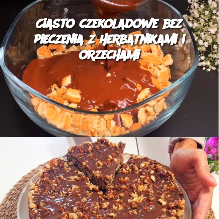 Ciasto Czekoladowe Bez Pieczenia z Herbatnikami i Orzechami