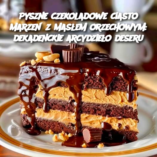 Pyszne czekoladowe ciasto marzeń z masłem orzechowym: dekadenckie arcydzieło deseru 🍫🥜