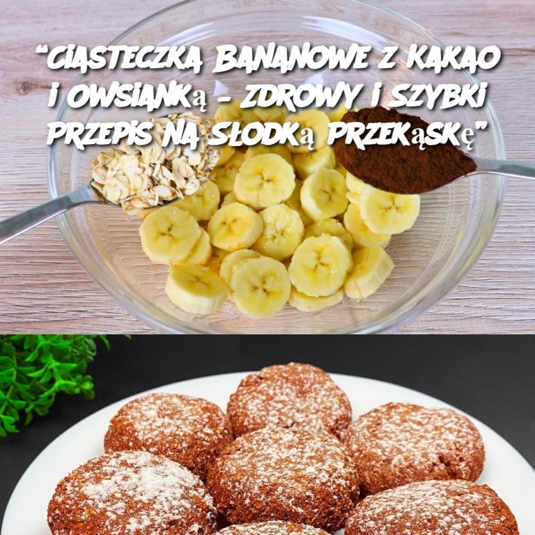 Ciasteczka Bananowe z Kakao i Owsianką – Zdrowy i Szybki Przepis na Słodką Przekąskę