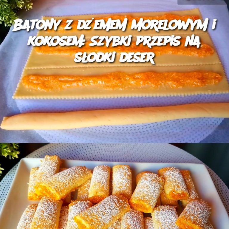 Batony z dżemem morelowym i kokosem: Szybki przepis na słodki deser 🍑🥥